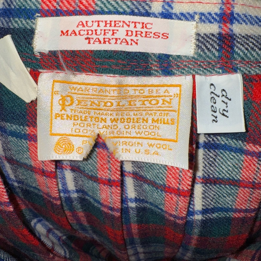 Pendleton‎ Vintage 80s Tartan Plaid Wool Skirt USA Preppy Academia- Size 8 - Picture 7 of 10